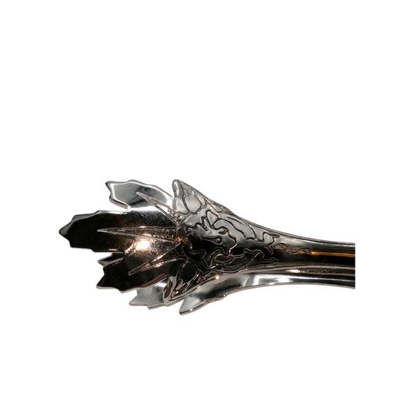 Silver Tone Reptilian Claw Serving Ice Tongs - Picture 4 of 6